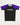 GB Essentials Women’s Rashguard in purple colorway, front layflat view with black body, purple sleeves, and EQUIPE Gracie Barra wordmark across the chest, finished with red stitching details.