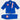 Blue GBK Lite Ripstop kids’ kimono set with Red Shield patches, front view.