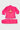 Back view of the pink GBK Lite Ripstop kids’ kimono set with a large Red Shield patch centered on the jacket. Shows the full jacket and pants to help parents see the fit and bright color young girls love.