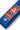 Close-up of the Blue GB Edition Adult Belt showing the Red Shield patch, Edition label, reinforced stitching, and size tag.